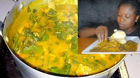 cook and Eat with me/oha soup and fufu/ Nigerian food mukbang Asmr#eatwithirene
