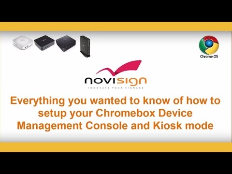 How to setup the Chromebox Device Management Console and Kiosk mode?