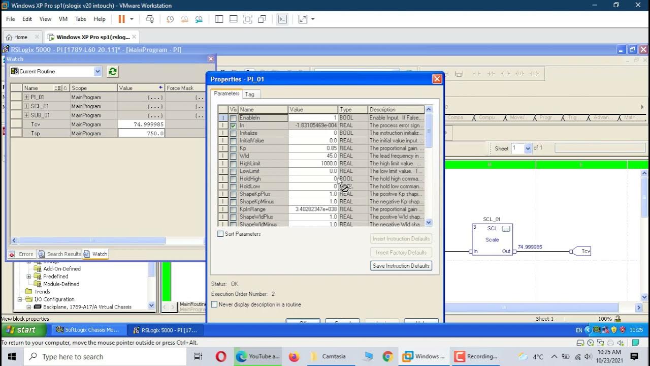 How to use rslogix 5000 PI function Block - YouTube