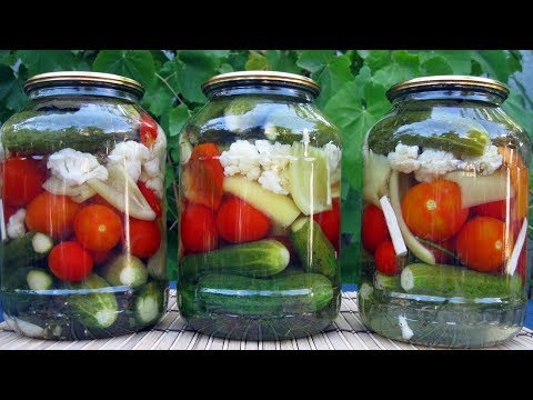 Рецепт овощного ассорти на зиму