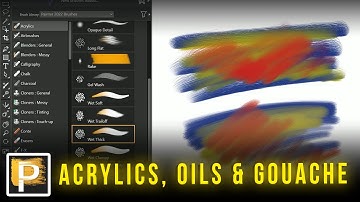 Corel Painter Acrylic Brushes, Oils, Gouache & More - Painter 2022 Tutorial