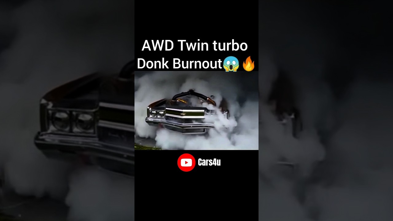 Twin Turbo Donk Shreds Tires in Epic Burnout!"😱🔥