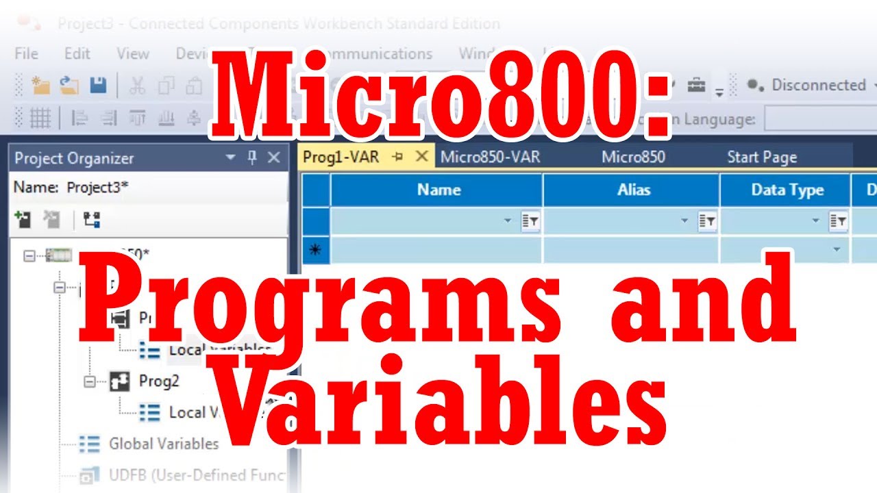 Micro800 Programs and Variables - YouTube