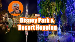 Download Lagu 🔴LIVE Disney Christmas - Resort Hopping + Hollywood Studios \u0026 EPCOT MP3
