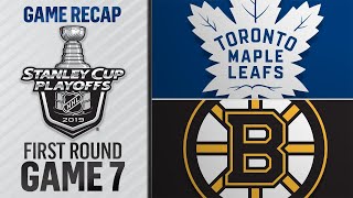 Bruins eliminate Maple Leafs with 51 win in Game 7