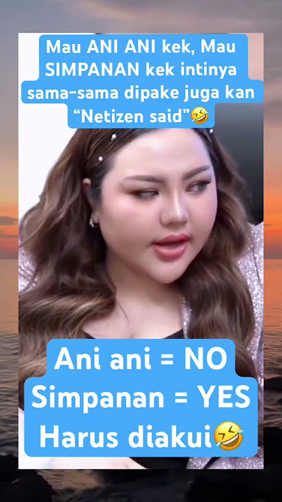 Ani ani dan simpanan sama aja ya kan?🤣 #lisamariana #ridwankamil