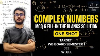 Complex number | Class 11 SN Dey | MCQ,Fill in the blanks solution | One Shot