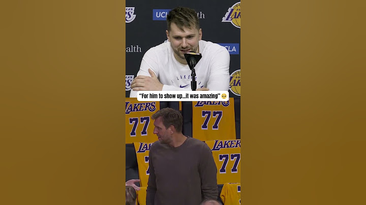 Luka on Dirk Nowitzki showing up to his Lakers debut 🤝