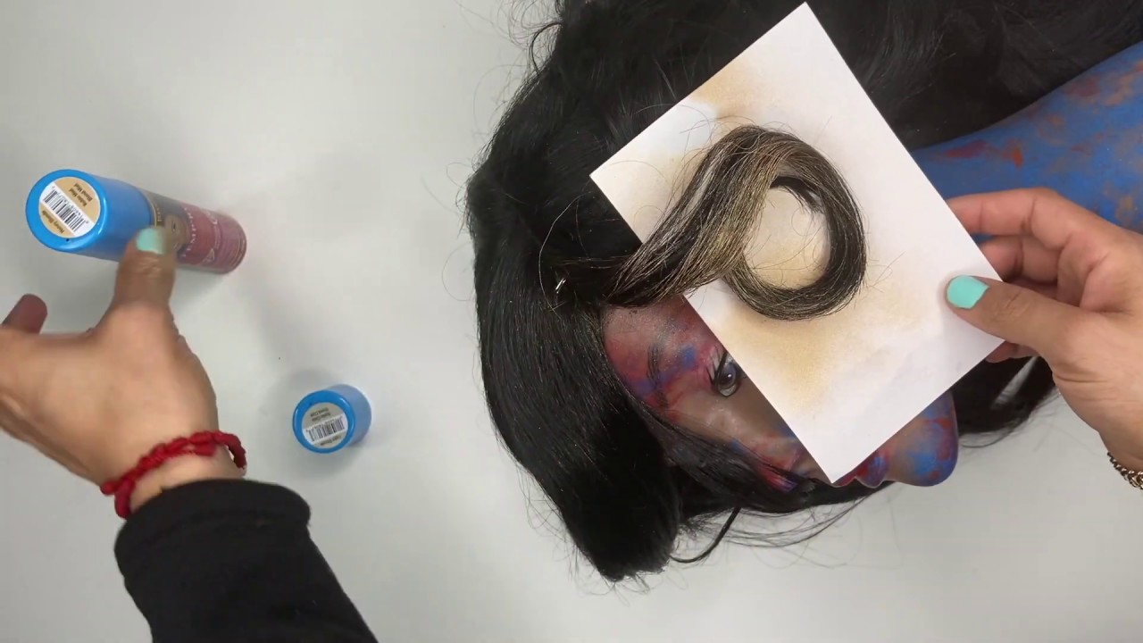 HOW TO COLOR A BLACK SYNTHETIC WIG... NO DYE YouTube