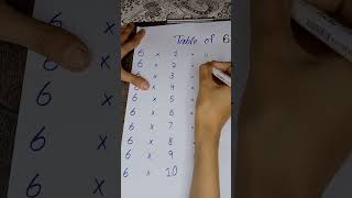 Table of 6 #maths #multiplication #learn #mathstricks #table