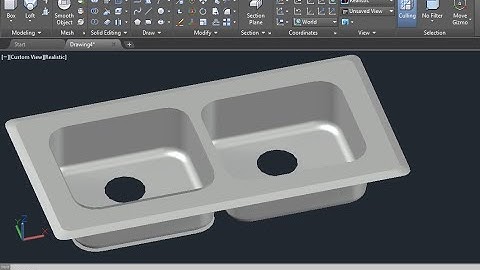 How do you make a 3d Kitchen Sink Design  in AutoCAD - autocad tutorial 2020