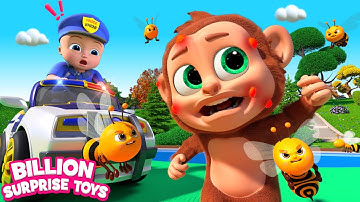 Honey bee attack on Monkey! The rescue team is on the way to help him