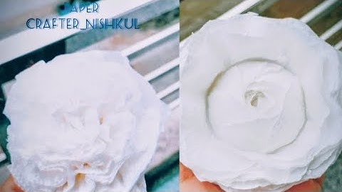 How to make easy Tissue Paper Flowers DIY Paper Craft Tutorial 
