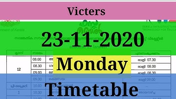 Kite victers timetable tomorrow 23-11-2020 Monday| Victers timetable today | kite victers class