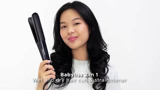 Fervent Pelagisch Kakadu Babyliss 2-in-1 Wet and Dry Hair Curl & Straightener - YouTube