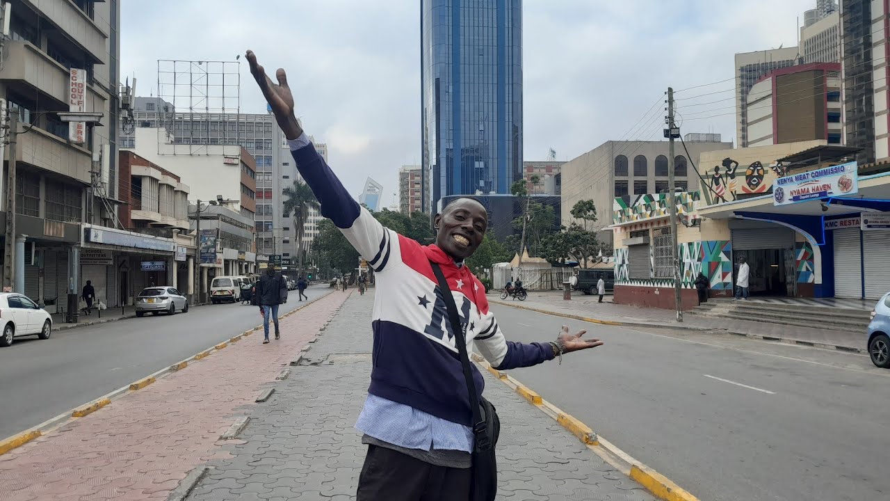 village boy in the big city for  the first time in Nairobi