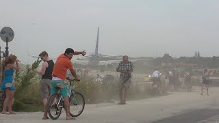 Skiathos. Dangerous Jet blast and low Landings.