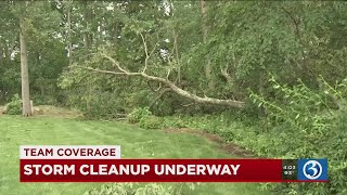 VIDEO: Clean up efforts continue in South Windsor following Tuesday's weather