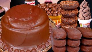 ASMR DUBAI CHOCOLATE CAKE MALTESERS NUTELLA DESSERT MUKBANG 두쫀팝 두바이초콜릿 먹방ドバイチョコレート 咀嚼音 EATING SOUNDS