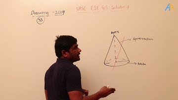 2019 Engg Drawing || UPSC ESE GS Solutions (1 Q) || Conic Sections