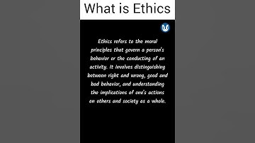 WHAT IS ETHICS 📝 | Definition | Example of ethics |