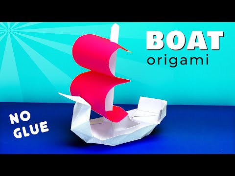 Kolay kağıttan tekneler origami [yapıştırıcı yok].⛵ Yüzen kağıttan tekne nasıl yapılır | Yelkenli