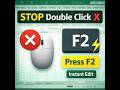 Stop Double Clicking in Excel! Use F2 Instead ⚡