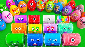 Rainbow SLIME Box: Finding Numberblocks by Mixing CLAY Coloring! Satisfying ASMR Videos