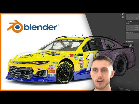Rendering a NASCAR in Blender | Uncut Client Project. Start to Finish.