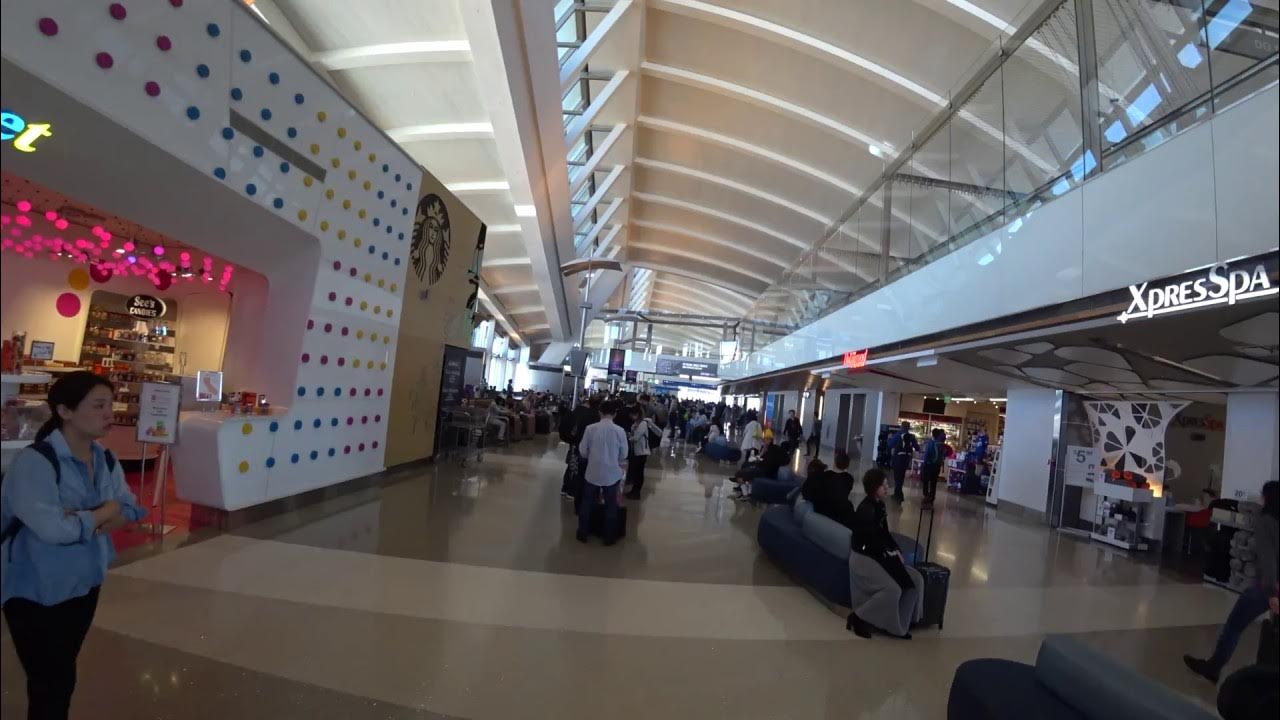 [4K UHD] LAX Tom Bradley International Terminal - South Concourse ...