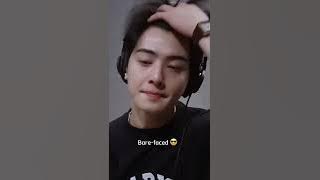 Eunwoo's face with makeup and bare-faced