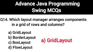 Java Swing Questions and Answers|Advance Java Diploma 5th Sem MCQ |Swing in Java