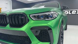 2021 BMW X6M Wrapped in Hexis Celtics Green Wrap