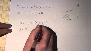 GCSE Maths: How to find the area of triangle using 1/2absinC