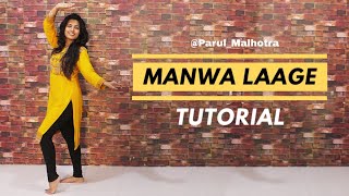 Manwa Laage Dance Tutorial | Step by Step | Beginners Wedding Dance | @ParulMalhotra Choreography