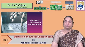 Discussion on Tutorial Question Bank on Multiprocessors Part II by Dr. B J D Kalyani
