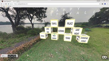 WebVR 360 image gallery using Aframe:  9 different images