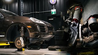 Lifting My 957 Porsche Cayenne With A Eurowise Coilover Lift Kit