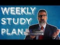 Weekly study plan