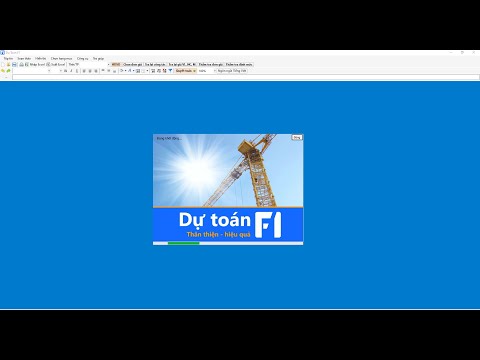 Hướng dẫn sử dụng phần mềm Dự toán F1 mới nhất 2020