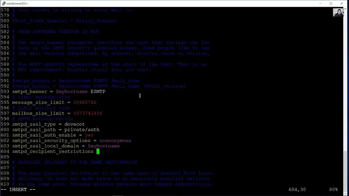 CentOS 8 - Postfix SMTP, Dovecot POP IMAP and SSL/TLS