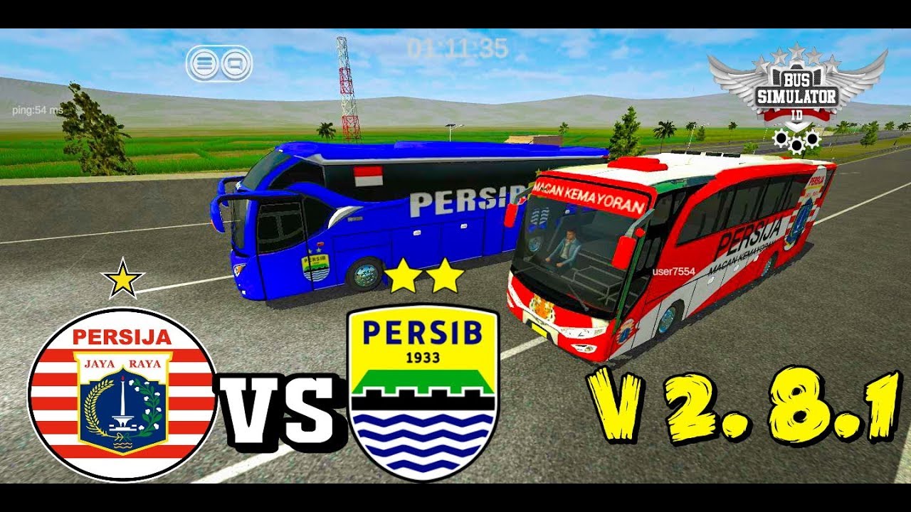 BUS PERSIJA VS BUS PERSIB DRAG RACE BUSSID YouTube