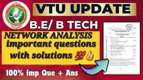 3rd Sem Network Analysis Passing Package Students ECE 2022 Scheme VTU BEC304 #importantquestions