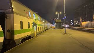 500 meter night train departs tampere station