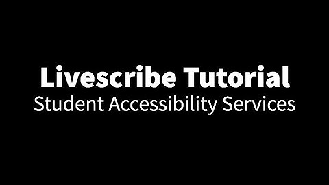 SAS Livescribe Tutorial