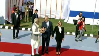 PM Modi receives Israeli PM Netanyahu at Ahmedabad Airport, Gujarat