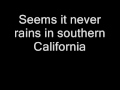 Albert Hammond - It never rains in southern California + text