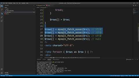 2021 06 22, PHP 간단 블로그, cJt, 34강, rs에 들어있는 데이터(행) 개수만큼 압축해제