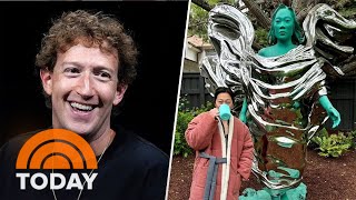 Mark Zuckerberg surprises his wife with 7-foot statue of her