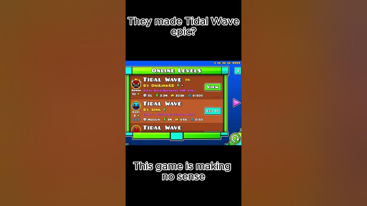 They made Tidal Wave epic??? #gaming #geometrydash #summer